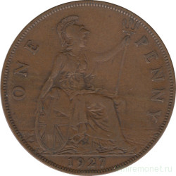 Монета. Великобритания. 1 пенни 1927 год.