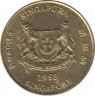 Монета. Сингапур. 5 центов 1993 год. ав.