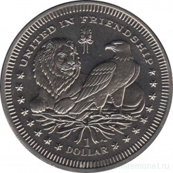 Монета. Великобритания. Британские Виргинские острова. 1 доллар 2007 год. 400 лет основания Джеймстауна.