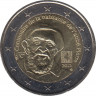  Монета. Франция. 2 евро 2012 год. 100 лет дня рождения аббата Пьера. ав.