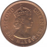 Монета. Маврикий. 1 цент 1975 год. рев.
