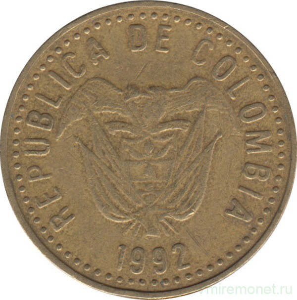 Монета. Колумбия. 100 песо 1992 год.