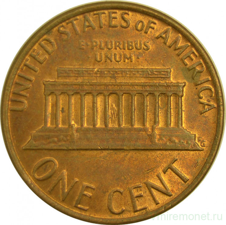 Монета. США. 1 цент 1980 год. Монетный двор D.
