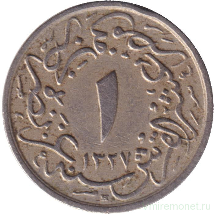 Монета. Египет. 1/10 кирша 1910 (1327/2) год.
