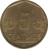 Монета. Перу. 5 сентимо 2005 год. рев.