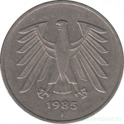 Монета. ФРГ. 5 марок 1985 год. Монетный двор - Гамбург (J).