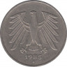 Монета. ФРГ. 5 марок 1985 год. Монетный двор - Гамбург (J). ав.