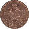 Монета. Барбадос. 1 цент 1993 год. ав.