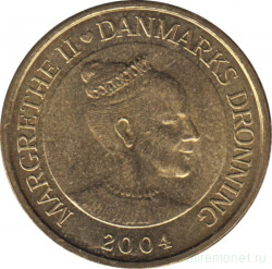Монета. Дания. 20 крон 2004 год.
