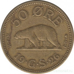 Монета. Гренландия. 50 эре 1926 год.