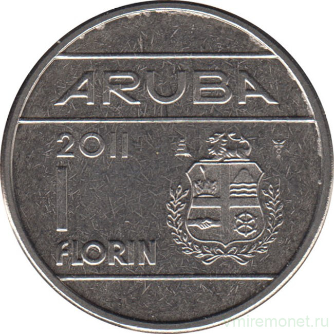 Монета. Аруба. 1 флорин 2011 год.