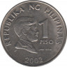 Монета. Филиппины. 1 песо 2002 год. ав.
