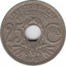 Монета. Франция. 25 сантимов 1921 год. ав.
