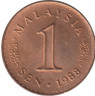 Монета. Малайзия. 1 сен 1988 год. ав.