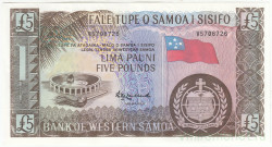 Банкнота. Самоа. 5 фунтов 1963 год. Репринт 2020 год.