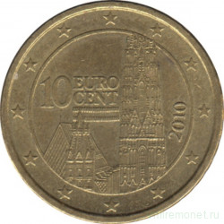 Монета. Австрия. 10 центов 2010 год.