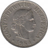  Монета. Швейцария. 10 раппенов 1954 год. ав.