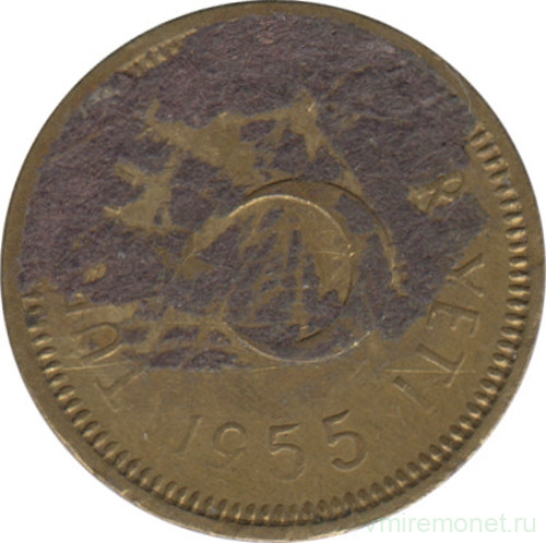 Монета. Турция. 10 курушей 1955 год.