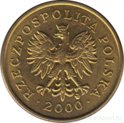 Монета. Польша. 2 гроша 2000 год.