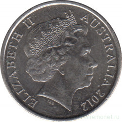 Монета. Австралия. 5 центов 2012 год.