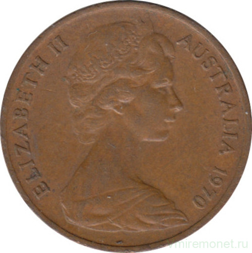 Монета. Австралия. 1 цент 1970 год.