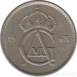 Монета. Швеция. 50 эре 1963 год.