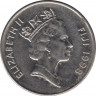 Монета. Фиджи. 20 центов 1998 год. ав.