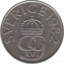 Монета. Швеция. 5 крон 1982 год.