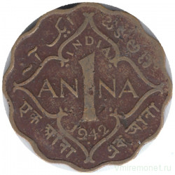 Монета. Индия. 1 анна 1942 год.