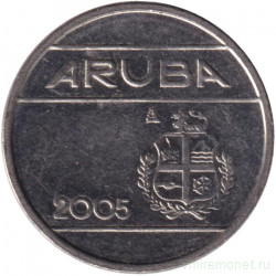 Монета. Аруба. 25 центов 2005 год.