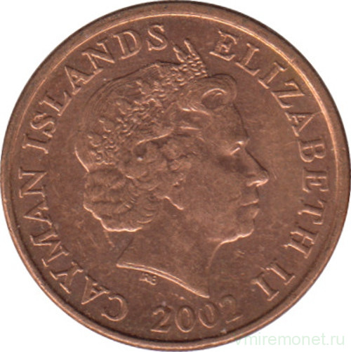 Монета. Каймановы острова. 1 цент 2002 год.