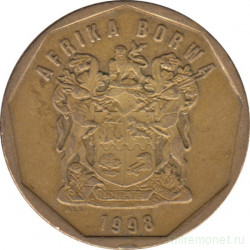 Монета. Южно-Африканская республика (ЮАР). 50 центов 1998 год.