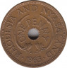Монета. Родезия и Ньясалэнд. 1 пенни 1963 год. ав.