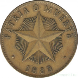 Монета. Куба. 1 песо 1983 год.