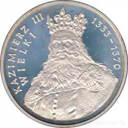 Монета. Польша. 500 злотых 1987 год. Польские правители - король Казимир III Великий.