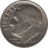  Монета. США. 10 центов 1967 год. ав.