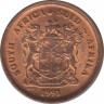 Монета. Южно-Африканская республика. 1 цент 1991 год. ав.