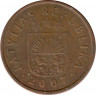 Монета. Латвия. 1 сантим 2007 год.