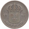 Монета. Швеция. 25 эре 1918 год.