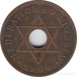 Монета. Нигерия. 1 пенни 1959 год.
