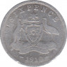 Монета. Австралия. 6 пенсов 1910 год. ав.
