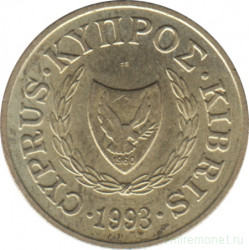 Монета. Кипр. 2 цента 1993 год.