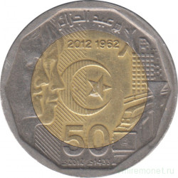 Монета. Алжир. 200 динаров 2012 год. 50 лет независимости.