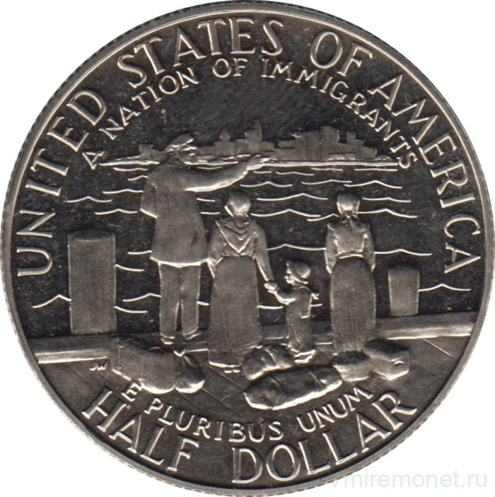 Монета. США. 50 центов 1986 год (D). 100 лет Статуе Свободы.