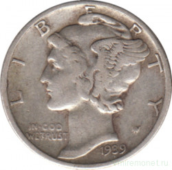 Монета. США. 10 центов 1939 год.