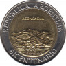 Монета. Аргентина. 1 песо 2010 год. 200 лет Аргентине. Вулкан Аконкагуа. ав.