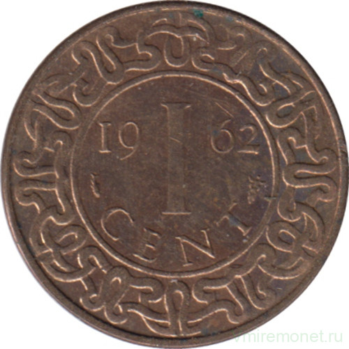 Монета. Суринам. 1 цент 1962 год.