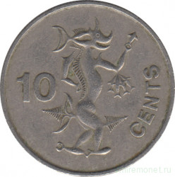 Монета. Соломоновы острова. 10 центов 1988 год.