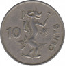 Монета. Соломоновы острова. 10 центов 1988 год. ав.