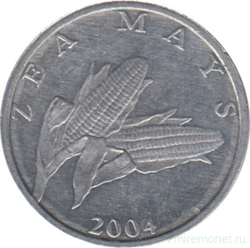 Монета. Хорватия. 1 липа 2004 год.
